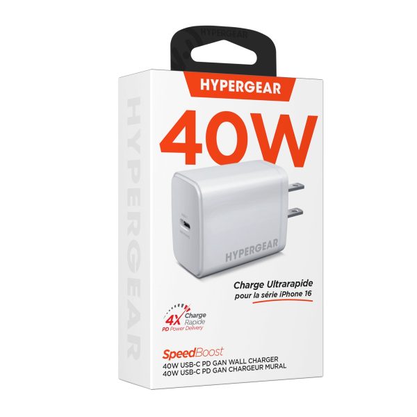 HyperGear 40W USB-C GaN Wall Charger - White - 15-13718 Hot on Sale