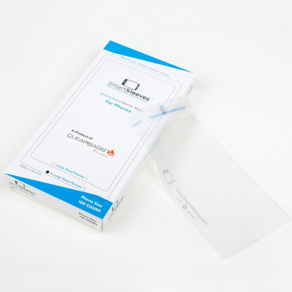 ClearBags Antimicrobial SmartSleeves for Phones - Large (100pcs) - 15-07384 Online now