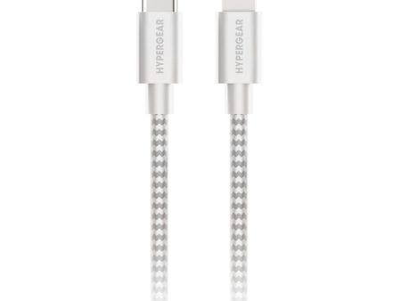 HyperGear 6 ft. (180cm) USB-C to Lightning Braided Charge and Sync Cable - White - 15-12118 Online Hot Sale