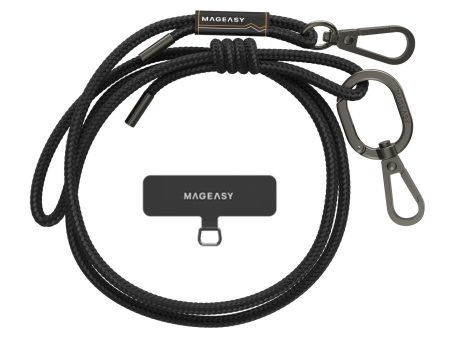 Universal MAGEASY 6mm Adjustable Strap Phone Lanyard - Black - 15-12105 Hot on Sale