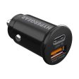 HyperGear mini 20W USB-C PD + 18W USB Fast Car Charger - Black - 15-11149 Fashion