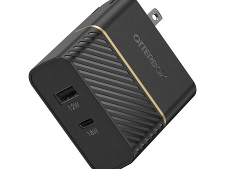 Otterbox 30W Dual Port USB-A & USB-C PD Wall Charger - Black - 15-12236 Sale