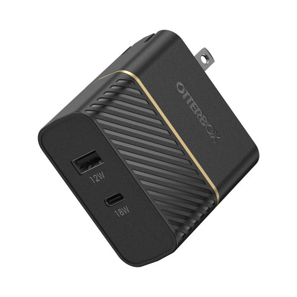 Otterbox 30W Dual Port USB-A & USB-C PD Wall Charger - Black - 15-12236 Sale