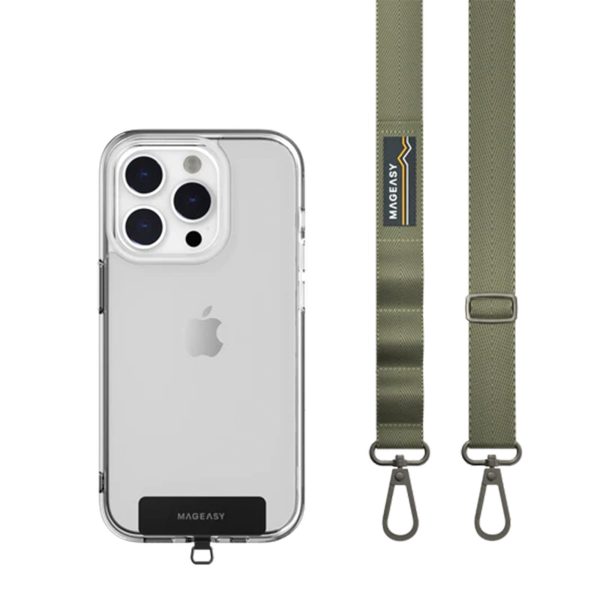 Universal MAGEASY 20mm Adjustable Strap Phone Lanyard - Army Green - 15-12108 Online Sale