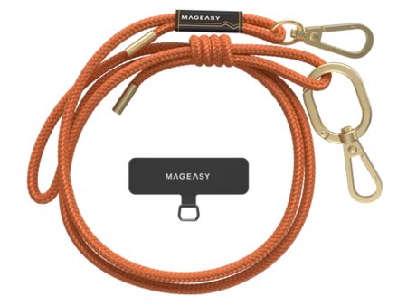 Universal MAGEASY 6mm Adjustable Strap Phone Lanyard - Orange - 15-12104 Online now