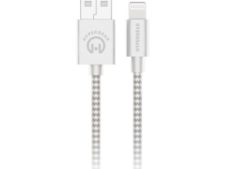 HyperGear 10 ft. (300cm) USB-A to Lightning Braided Charge and Sync Cable - White - 15-12113 Online now