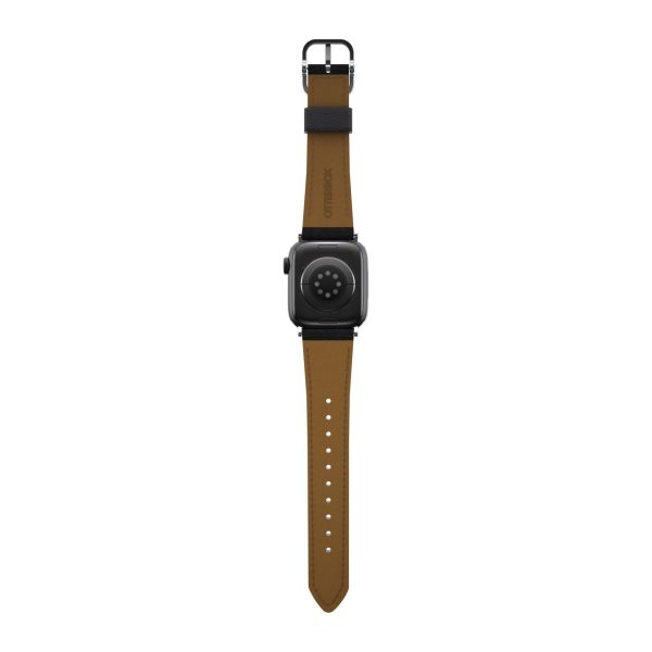 Apple Watch 38 40 41mm Otterbox Cactus Leather Watch Band - Black - Noir Ash - 15-13351 For Sale