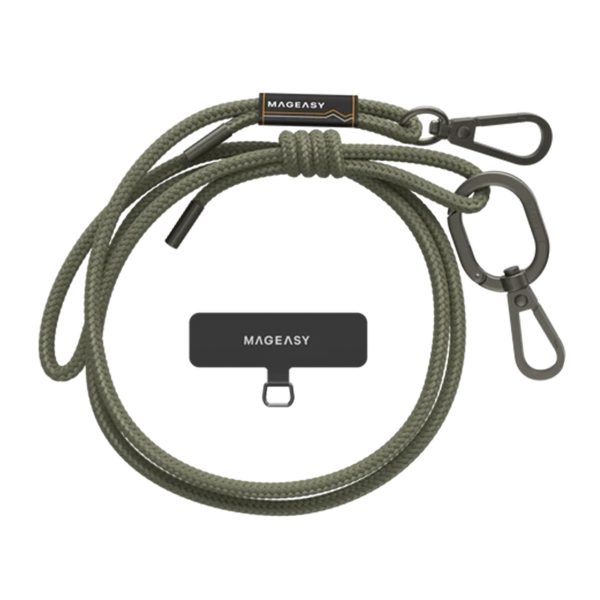 Universal MAGEASY 6mm Adjustable Strap Phone Lanyard - Army Green - 15-12103 Online now