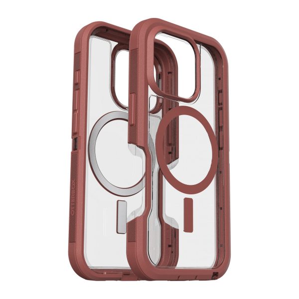 iPhone 16 Pro Otterbox Defender XT Clear Pro w  MagSafe Series Case - Clear Red - Dust Bowl - 15-12979 Cheap