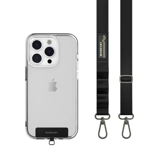 Universal MAGEASY 20mm Adjustable Strap Phone Lanyard - Black - 15-12107 For Sale