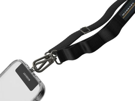 Universal MAGEASY 20mm Adjustable Strap Phone Lanyard - Black - 15-12107 For Sale