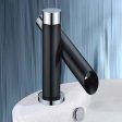 Bathroom Unique Single Handle Black Waterfall Basin Faucet Spout Mixer Tap Deck Mounted  Bronze Finished Hot And Cold Water Online now