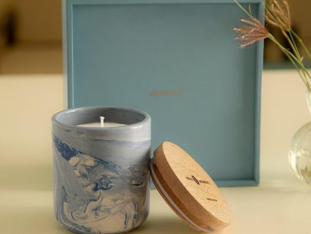 Vanilla & Lavender Natural Soy Wax Ceramic Jar with Wooden Lid (1 Wick) Online Hot Sale