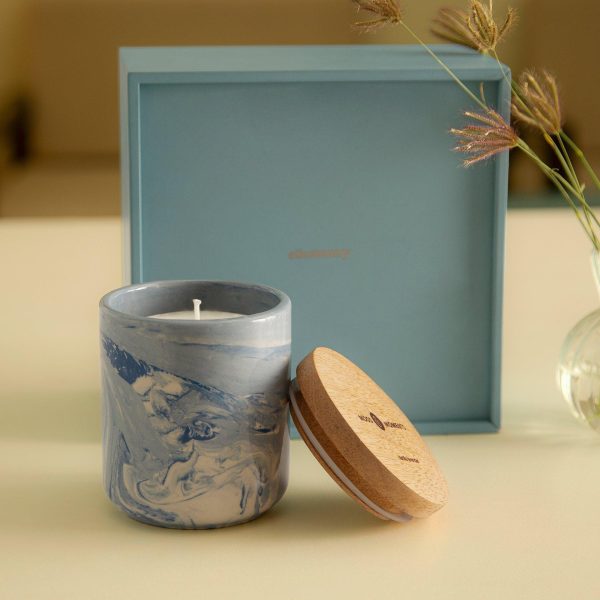 Vanilla & Lavender Natural Soy Wax Ceramic Jar with Wooden Lid (1 Wick) Online Hot Sale