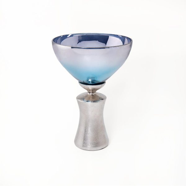 blue ombre decorative glass-enamel bowl- small Online