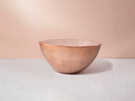 Metal Bowl Med Enamel Pink Fashion