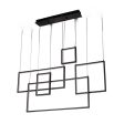 Modern Rectangle Chandeliers Led Pendant Lights Living Dining Room Kitchen Stair Fashion