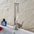 Deck Mounted Bathroom Faucets Hot Cold Water Mixer Crane Sink Faucet Waterfall Bath Tap Chrome Finished Online Sale