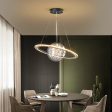 Nordic LED Modern Golden Round Planet Chandelier - Living, Dining and Bedroom Décor Lighting Online now