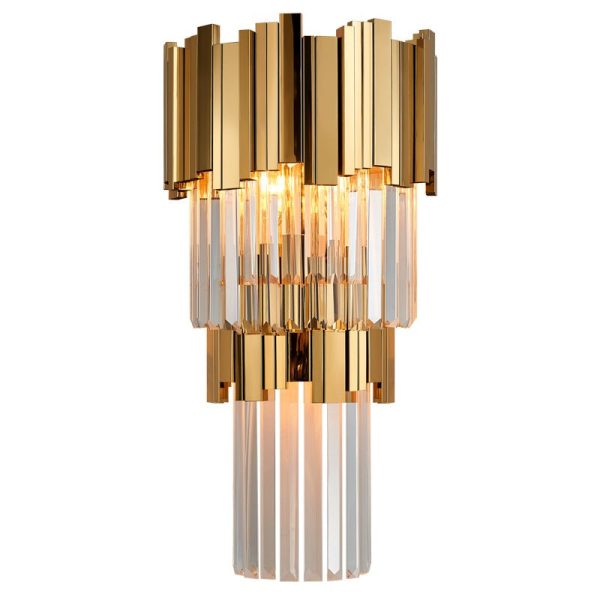 Post-Modern Crystal Wall Sconce – Luxury Warm Light for Hallway, Bedroom, or Bedside For Cheap