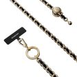 Universal MAGEASY Leather Chain Classic Strap + Card  - Black Gold - 15-12764 Cheap