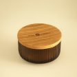 Mahogany Natural Soy Wax Glass Bowl with Wooden Lid(4 Wick) Online Hot Sale