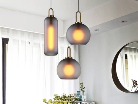 Postmodern Glass Pendant Lights Luxury Lamps For Restaurant Bedroom Bedside Glass Ball Single For Discount