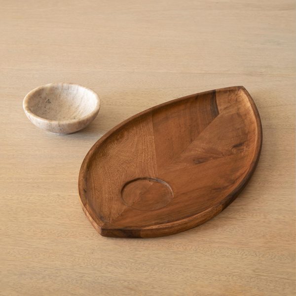 umber leaf chip & dip platter Online now