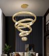 Rings Modern Led Chandelier For Living Room Luxury Staircase Modern Crystal Light Fixture Hall on Sale