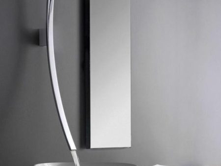 Wall Mounted 70cm Spout Waterfall Basin Faucet Single Handle Chrome Bathroom For Cheap