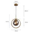 Nordic Pendant Dark Glass Gray Lights Hanglamp Bar Restaurant Bedroom Bedside Modern Glass Ball For Discount