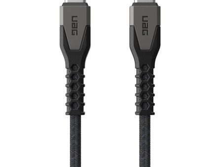 UAG 5 ft. 150cm USB-C to USB-C Kevlar Rugged Charge and Sync Cable - Black - 15-12678 Fashion