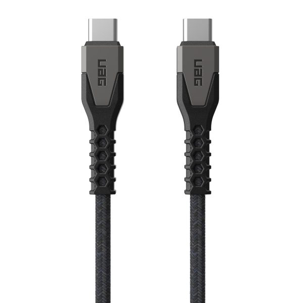 UAG 5 ft. 150cm USB-C to USB-C Kevlar Rugged Charge and Sync Cable - Black - 15-12678 Fashion