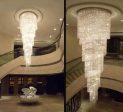 Luxury Modern Crystal Bead Chandelier For Staircase Long Loft Black Light Fixture Cheap