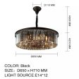 Black Crystal Round Shape Luxury Chandelier For Living Room Dining Room For Discount