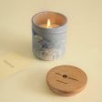 Vanilla & Lavender Natural Soy Wax Ceramic Jar with Wooden Lid (1 Wick) Online Hot Sale