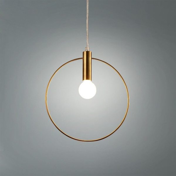 Modern Single Ring Pendant Light - Stylish Suspension Lamp for Lobby and Dining Room Décor Fashion