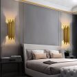 Creative Design Modern Gold Tube LED Wall Sconces Lamp Bedroom Bedside Light Fixtures For Sale