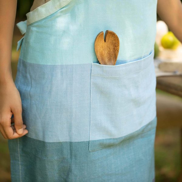 Waffle Blue Kitchen Apron For Discount