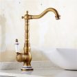 Sink Bathroom Faucet Basin Mixer Tap Antique Brass Ceramics Deck Mounted Retro Porcelain Handle Faucets Sale