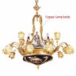 Villa Chandelier Hotel Foyer Large Chandeliers Copper Suspension Lighting Art Deco Hanging Lamp Chandelier Lighting For Cheap