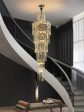 Villa Living Room Crystal High Ceiling Large Long Chandelier Light Lamp Staircase Discount