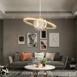 Nordic LED Modern Golden Round Planet Chandelier - Living, Dining and Bedroom Décor Lighting Online now