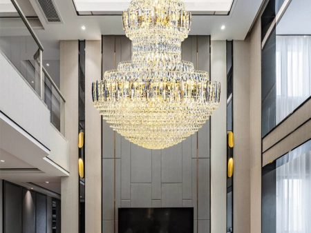 Big Modern Crystal Chandelier European Style Hall Parlor For Cheap