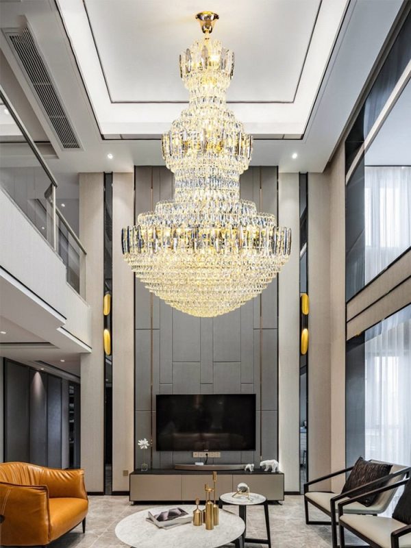 Big Modern Crystal Chandelier European Style Hall Parlor For Cheap