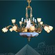 Villa Chandelier Hotel Foyer Large Chandeliers Copper Suspension Lighting Art Deco Hanging Lamp Chandelier Lighting For Cheap