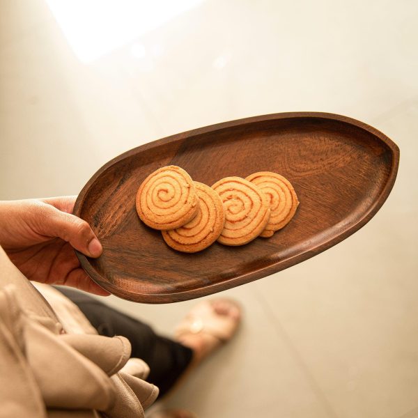 Umber Leaf Oval Platter Fashion