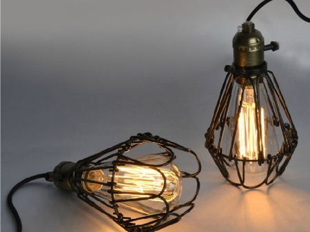 Vintage Pendant Lamp Industrial Lamp Light Iron Cage Edison For Kitchen Island Dining Room Corridor Ceiling Decor Online Sale