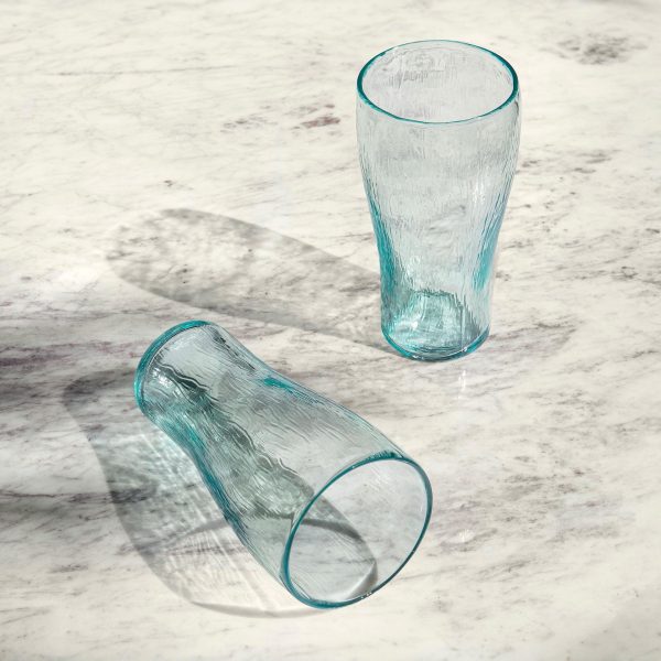 Quoise Glass Tumbler Set of Two (Tall) For Cheap