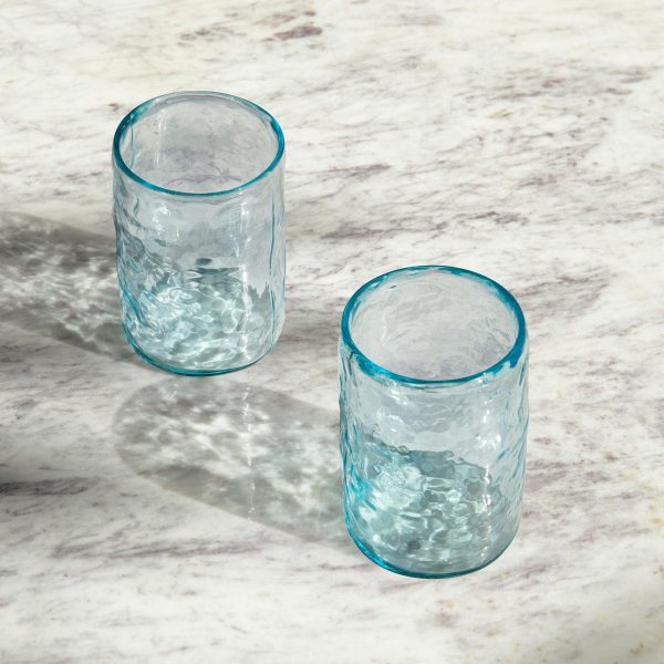 Quoise Glass Tumbler Set of 2 (Cylindrical) Online Sale